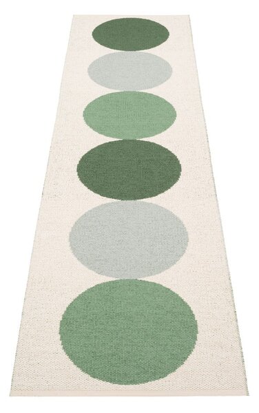 Passatoia da interno/esterno verde/color crema 70x280 cm Otto Herb – Pappelina