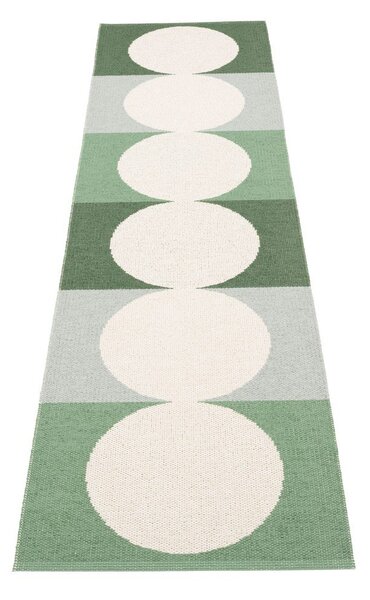 Passatoia da interno/esterno verde/color crema 70x280 cm Otto Herb – Pappelina