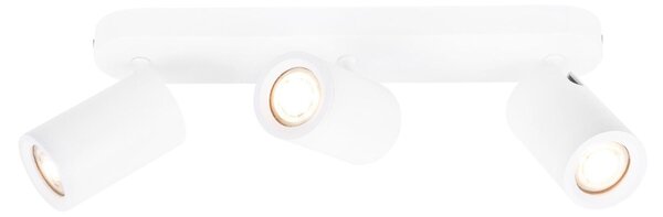 Ledvion, plafoniera LED bianca, rettangolare, 3 luci, attacco GU10, 3W, luce bianca fredda