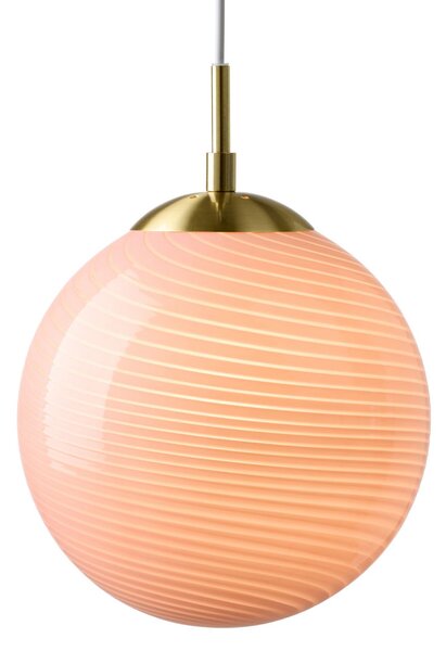 Lampada a sospensione Halo Design, CANDY BALL, dimmerabile, Rosa / Rosé, Soggiorno, Vetro, Design