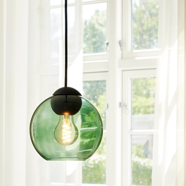 Lampada a sospensione Halo Design, BUBBLES, dimmerabile, Verde, Soggiorno, Vetro, Design
