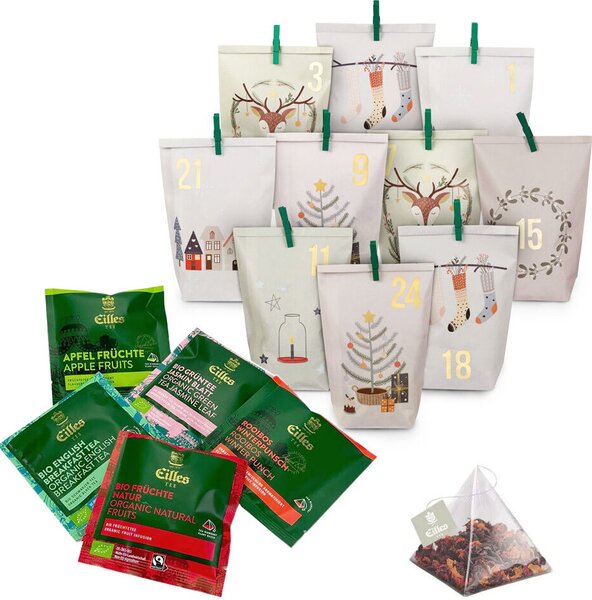 Calendario dell'Avvento EILLES TEE "Vintage" con 24 diamanti da tè da realizzare da soli