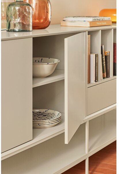 Cassettiera nera 220x98x45 cm Platt – Teulat