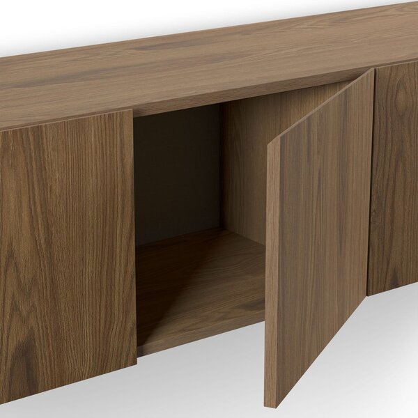 Mobile TV di colore naturale con effetto rovere 180x38x35 cm Daroca – Marckeric