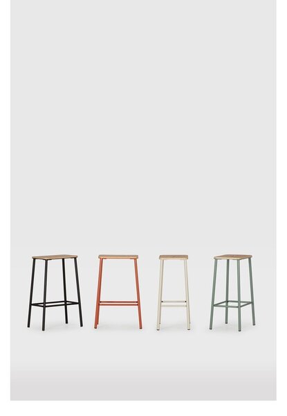 Set di sedie da bar verde 2 pz (altezza della seduta 65 cm) Abba – Marckeric