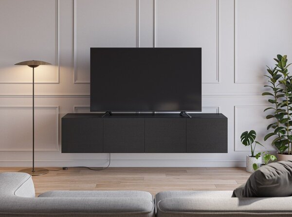 Mobile TV nero 180x38x35 cm Daroca – Marckeric