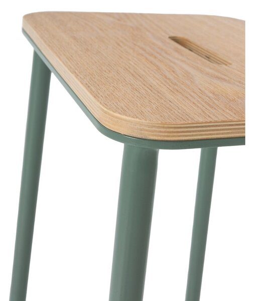 Set di sedie da bar verde 2 pz (altezza della seduta 65 cm) Abba – Marckeric