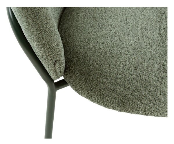 Sedie da pranzo in set verdi imbottite 4 pz Daia – Marckeric