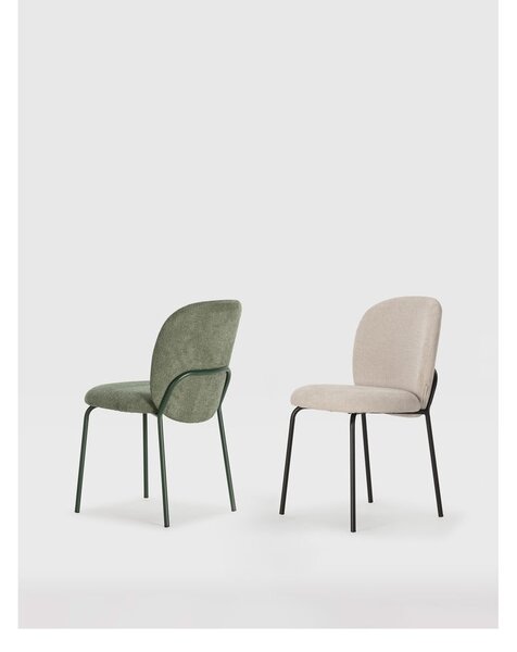 Sedie da pranzo in set nere/color crema 4 pz Daia – Marckeric