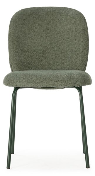 Sedie da pranzo in set verdi imbottite 4 pz Daia – Marckeric