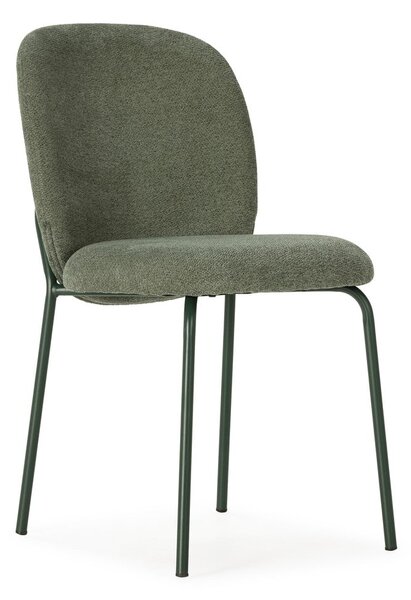 Sedie da pranzo in set verdi imbottite 4 pz Daia – Marckeric