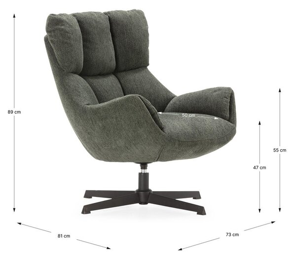 Poltrona verde Odette – Marckeric