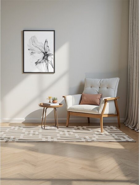 Passatoia grigia/color crema 80x240 cm Perles Onyx – Elle Decoration