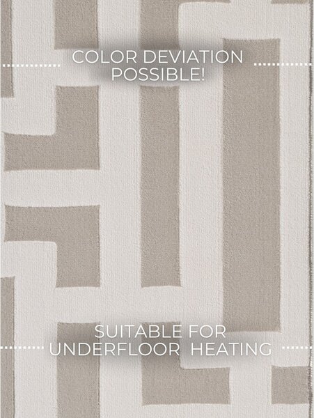 Passatoia grigia/color crema 80x240 cm Perles Onyx – Elle Decoration
