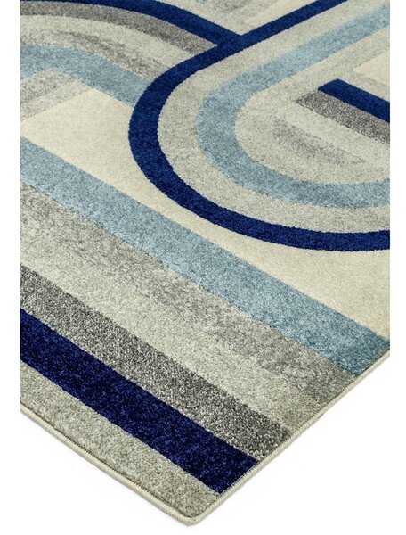 Tappeto blu polveroso 80x150 cm Nova Retro Blue – Asiatic Carpets