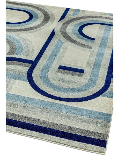 Tappeto blu polveroso 80x150 cm Nova Retro Blue – Asiatic Carpets
