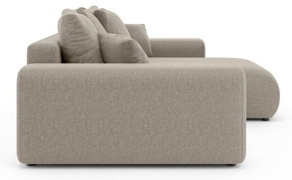 Divano angolare beige allungabile/con contenitore (con composizione variabile) Luma – Ropez