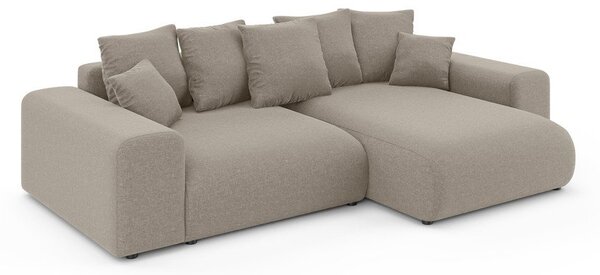 Divano angolare beige allungabile/con contenitore (con composizione variabile) Luma – Ropez