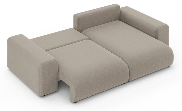 Divano angolare beige allungabile/con contenitore (con composizione variabile) Luma – Ropez