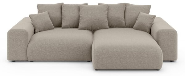 Divano angolare beige allungabile/con contenitore (con composizione variabile) Luma – Ropez
