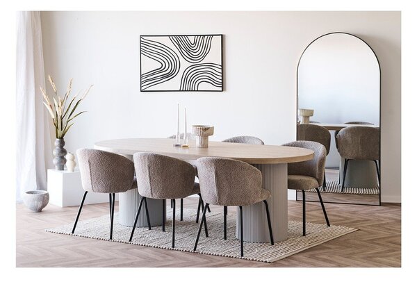 Tavolo da pranzo con piano effetto frassino 100x220 cm Solva – House Nordic