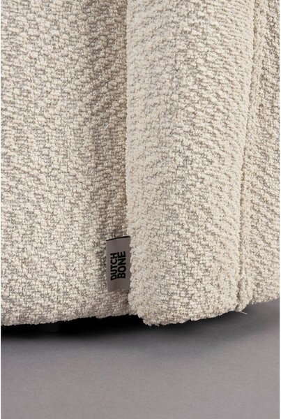 Poltrona color crema girevole con rivestimento in bouclé Seina – Dutchbone