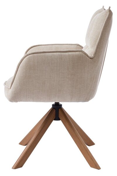 Set di sedie da pranzo color crema in imbottito 2 pz Marilla – Unique Furniture