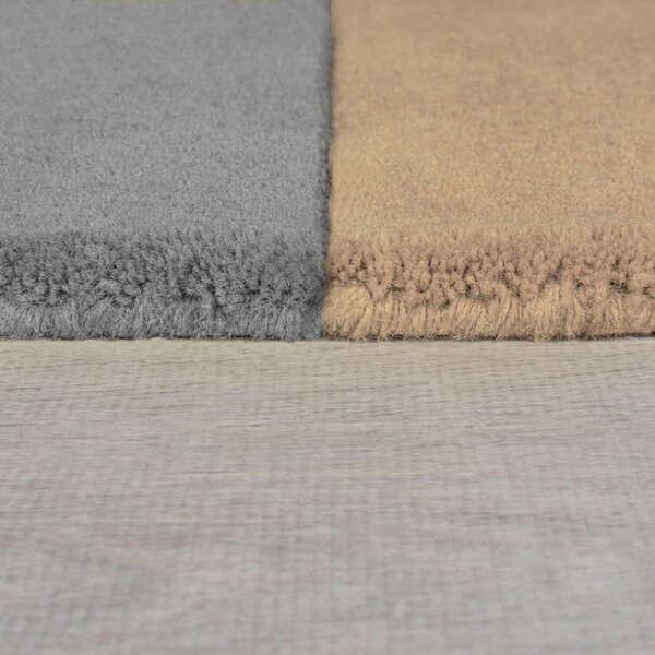 Tappeto nero e grigio in lana tessuto a mano 120x180 cm Lozenge Monochrome – Flair Rugs