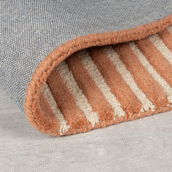 Tappeto color terracotta in lana tessuto a mano 150x240 cm Lozenge Terracotta – Flair Rugs