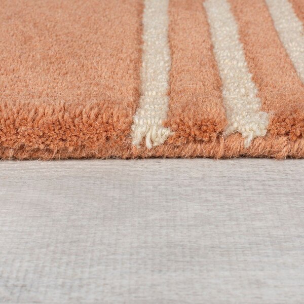 Tappeto color terracotta in lana tessuto a mano 150x240 cm Lozenge Terracotta – Flair Rugs