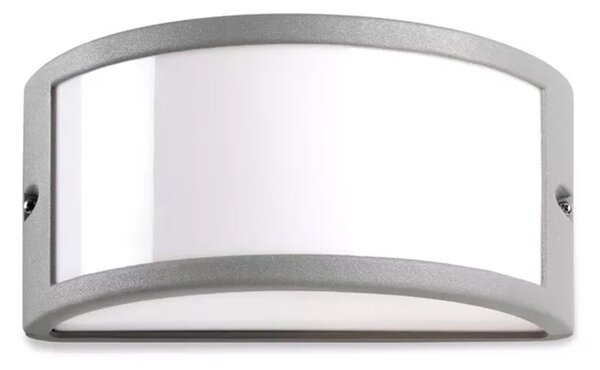 Applique Esterno Moderna Emerson Alluminio Grigio Bianco 1 Luce E27 Ip54