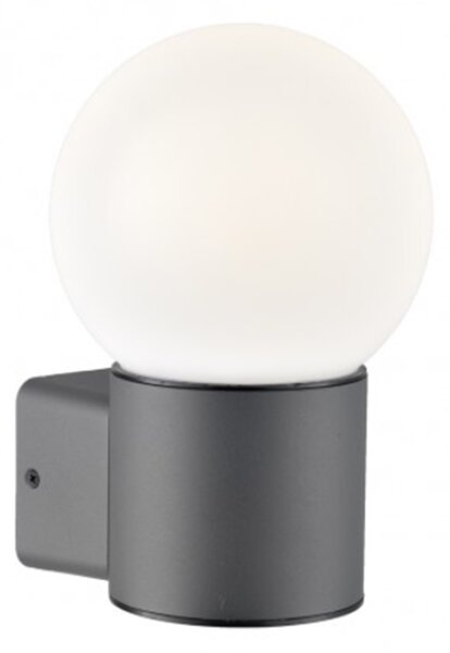 Applique Esterno Moderna Brooklyn Alluminio Nero Bianco 1 Luce E27 Ip44