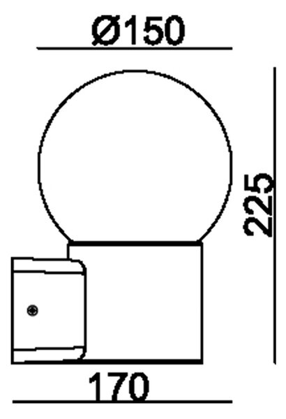 Applique Esterno Moderna Brooklyn Alluminio Nero Bianco 1 Luce E27 Ip44