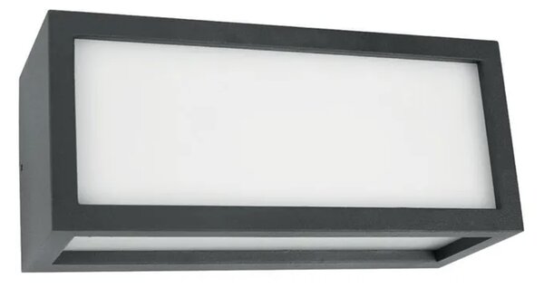 Applique Esterno Moderna Dakota Alluminio Nero Bianco 1 Luce E27 Ip44