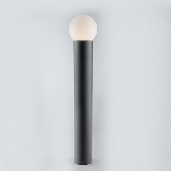 Paletto Esterno Moderno Brooklyn Alluminio Nero Bianco 1 Luce E27 Ip44