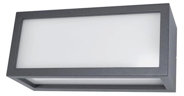 Applique Esterno Moderna Dakota Alluminio Grigio Bianco 1 Luce E27 Ip44