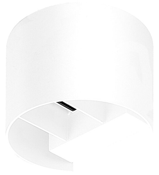 Applique Esterno Moderna Finn Alluminio Bianco 1 Luce G9 Ip54
