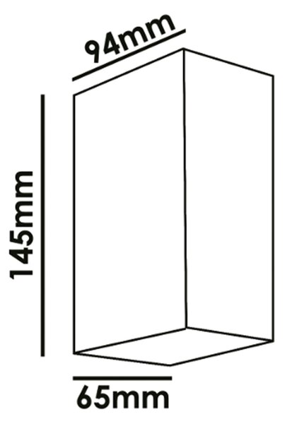 Applique Esterno Moderna Isla Alluminio Nero 2 Luci Gu10 Ip54
