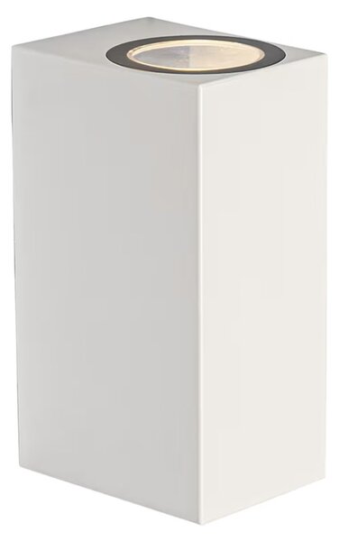 Applique Esterno Moderna Isla Alluminio Bianco 2 Luci Gu10 Ip54