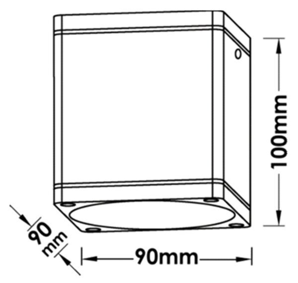 Faretto Esterno Moderno Kinsley Alluminio Nero 1 Luce Gu10 Ip54