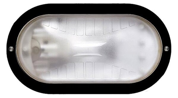 Plafoniera Esterno Contemporanea Owen Pc Nero 1 Luce E27 Ip44