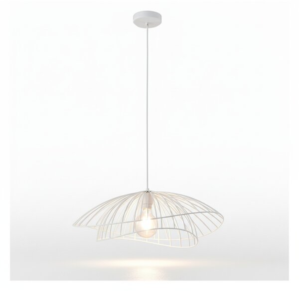 Sospensione Contemporanea Adelaide In Metallo Bianco 1 Luce E27