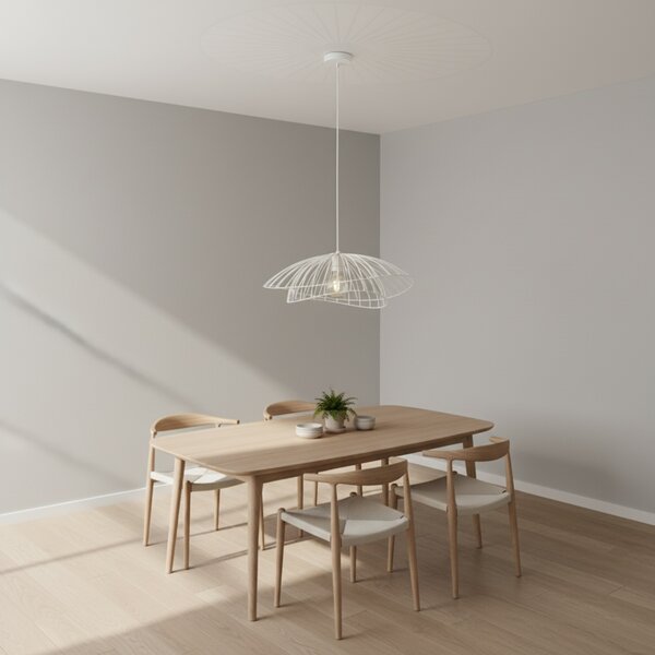 Sospensione Contemporanea Adelaide In Metallo Bianco 1 Luce E27