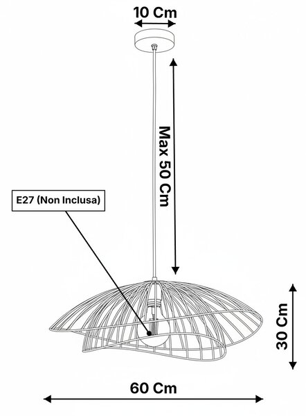 Sospensione Contemporanea Adelaide In Metallo Bianco 1 Luce E27