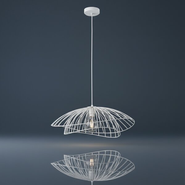 Sospensione Contemporanea Adelaide In Metallo Bianco 1 Luce E27