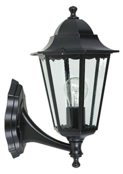 Applique Esterno Sawyer Alluminio Nero Su 1 Luce E27 Ip44