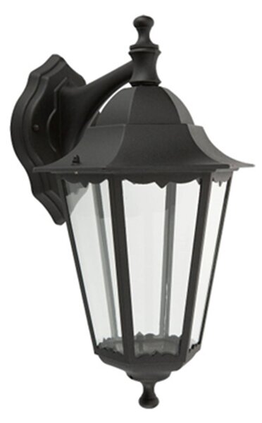 Applique Esterno Sawyer Alluminio Nero Giu' 1 Luce E27 Ip44