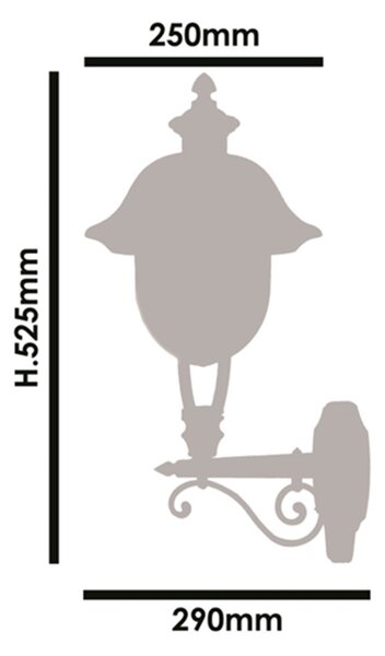 Applique Esterno Tatum Alluminio Nero Rame Su 1 Luce E27 Ip44
