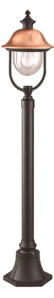 Paletto Esterno Classico Tatum Alluminio Nero Rame 1 Luce E27 Ip44