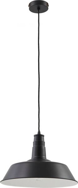 Lampada a sospensione Lindby Laylan, bianco/nero, Ø 36 cm, metallo